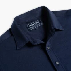 Everyday Button-Down Shirt | Navy -Thursday Boots 1024x1024 EverydayShirt Navy 080724 Detail