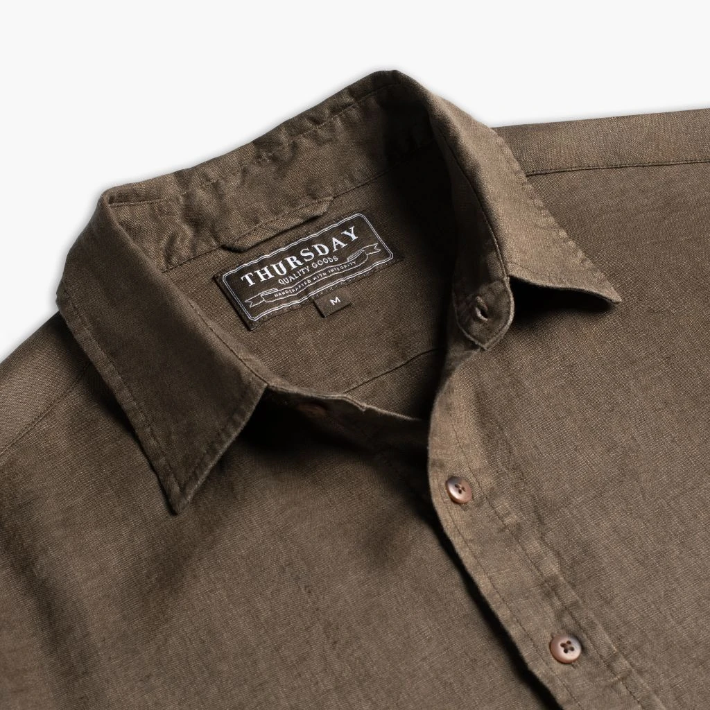 Linen Shirt | Brown 6 Linen Shirt | Brown - Image 4