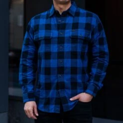 Filson Field Flannel Shirt | Cobalt Blue Black 11 Filson Field Flannel Shirt | Cobalt Blue Black -Thursday Boots 1024x1024 Men FieldFlannel CobaltBlue Black 1