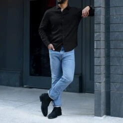 Linen Shirt | Black 17 Linen Shirt | Black -Thursday Boots 1024x1024 Men LinenShirt Black 052825 3