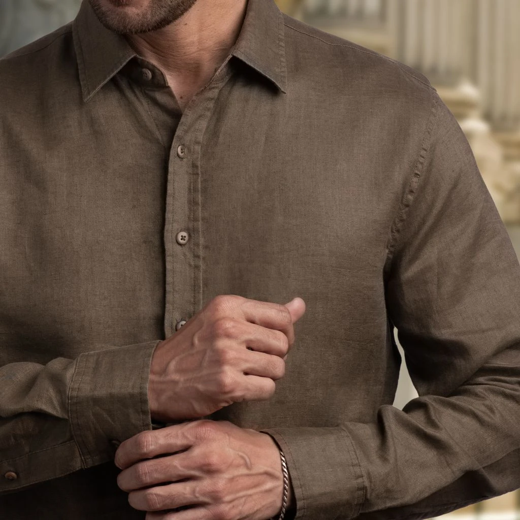 Linen Shirt | Brown 9 Linen Shirt | Brown - Image 7