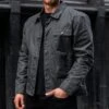 Waxed Canvas Field Jacket | Charcoal -Thursday Boots 1024x1024 Men WaxedFieldJacket Charcoal 110323 1