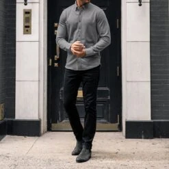 Everyday Button-Down Shirt | Grey 17 Everyday Button-Down Shirt | Grey -Thursday Boots 1024x1024 Mens EverydayShirt Grey 082924 3