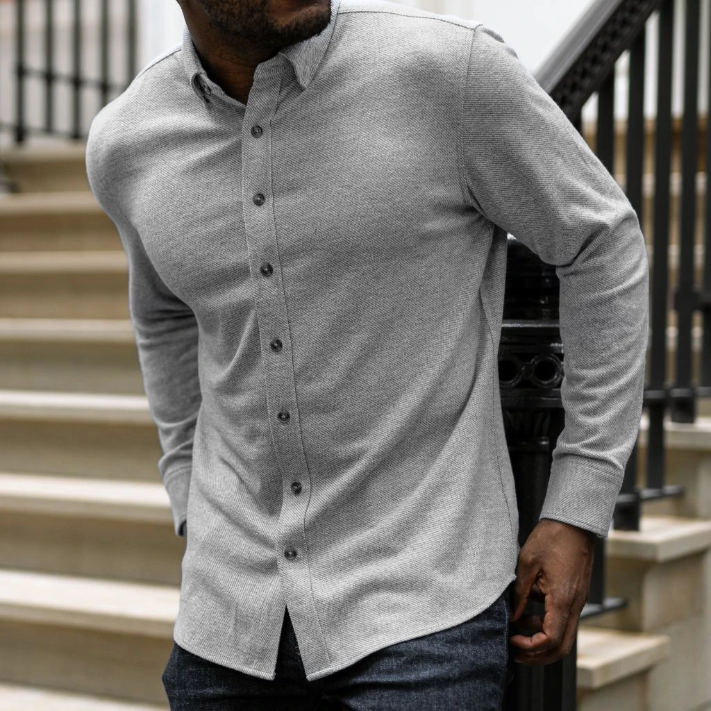 Everyday Button-Down Shirt | Light Grey 8 Everyday Button-Down Shirt | Light Grey - Image 6