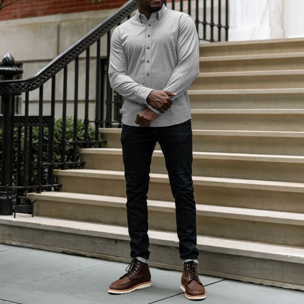 Everyday Button-Down Shirt | Light Grey 10 Everyday Button-Down Shirt | Light Grey - Image 8