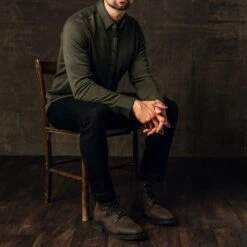 Everyday Button-Down Shirt | Olive 17 Everyday Button-Down Shirt | Olive -Thursday Boots 1024x1024 Mens EverydayShirt Olive 082924 3