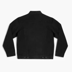 Denim Trucker Jacket | Pitch Black -Thursday Boots 1024x1024 Mens Jackets Denim Trucker Black 120122 Rear