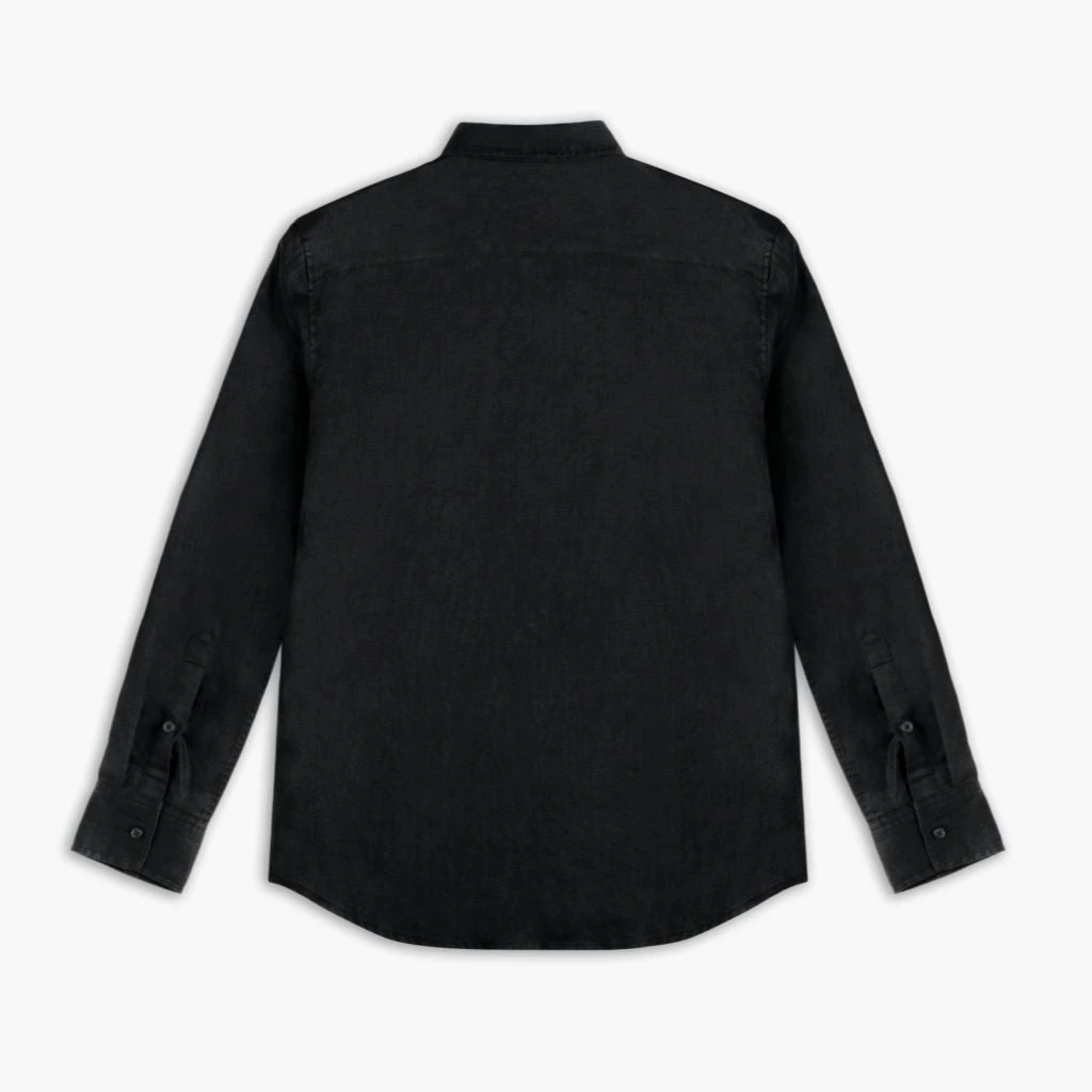 Linen Shirt | Black 4 Linen Shirt | Black - Image 2