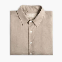Linen Shirt | Taupe 12 Linen Shirt | Taupe -Thursday Boots 1024x1024 Mens LinenShirt Taupe 052825 Folded