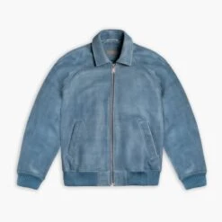 Major League Jacket | Blue Textured 13 Major League Jacket | Blue Textured -Thursday Boots 1024x1024 Mens MajorLeague Blue 120424 Front