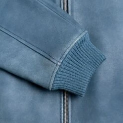 Major League Jacket | Blue Textured 17 Major League Jacket | Blue Textured -Thursday Boots 1024x1024 Mens MajorLeague Blue 120424 SleeveDetail