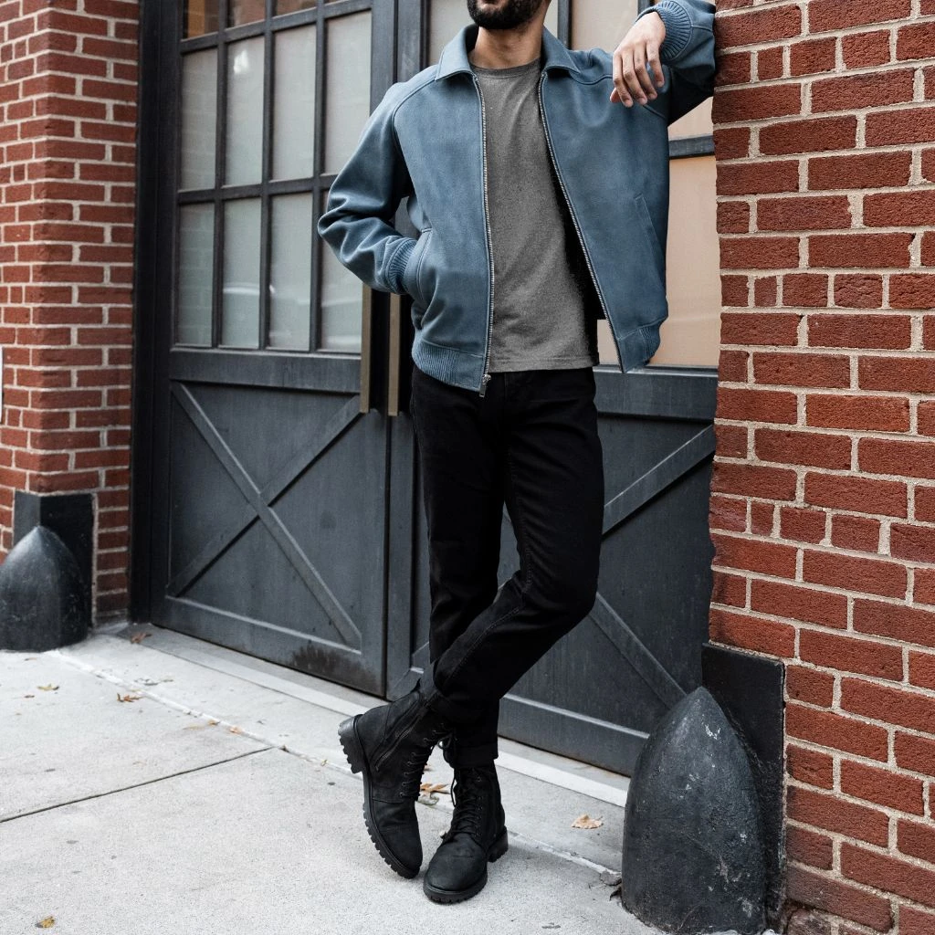 Major League Jacket | Blue Textured 5 Major League Jacket | Blue Textured - Image 3