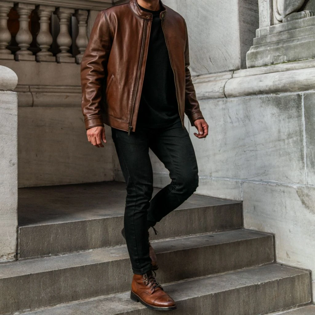 Racer Jacket | Brandy 5 Racer Jacket | Brandy - Image 3