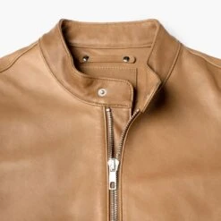 [W] Racer Jacket | Natural -Thursday Boots 1024x1024 Mens RacerJacket Natural 122823 CollarDetail