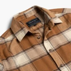Forever Flannel Shirt | Butterscotch 13 Forever Flannel Shirt | Butterscotch -Thursday Boots 1024x1024 Mens Shirts ForeverFlannel Butterscotch 101223 Detail