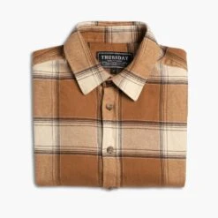 Forever Flannel Shirt | Butterscotch 12 Forever Flannel Shirt | Butterscotch -Thursday Boots 1024x1024 Mens Shirts ForeverFlannel Butterscotch 101223 Folded
