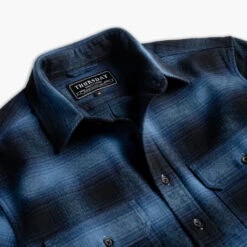 Summit Flannel Shirt | Navy -Thursday Boots 1024x1024 Mens Shirts SummitFlannel Navy 110123 Detail