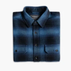 Summit Flannel Shirt | Navy -Thursday Boots 1024x1024 Mens Shirts SummitFlannel Navy 110123 Folded