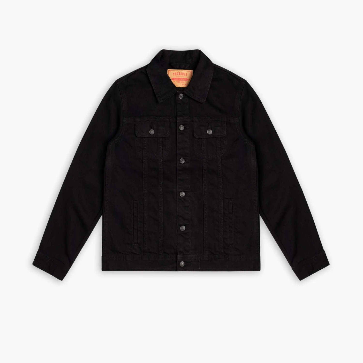 Denim Trucker Jacket | Black 6 Denim Trucker Jacket | Black - Image 4