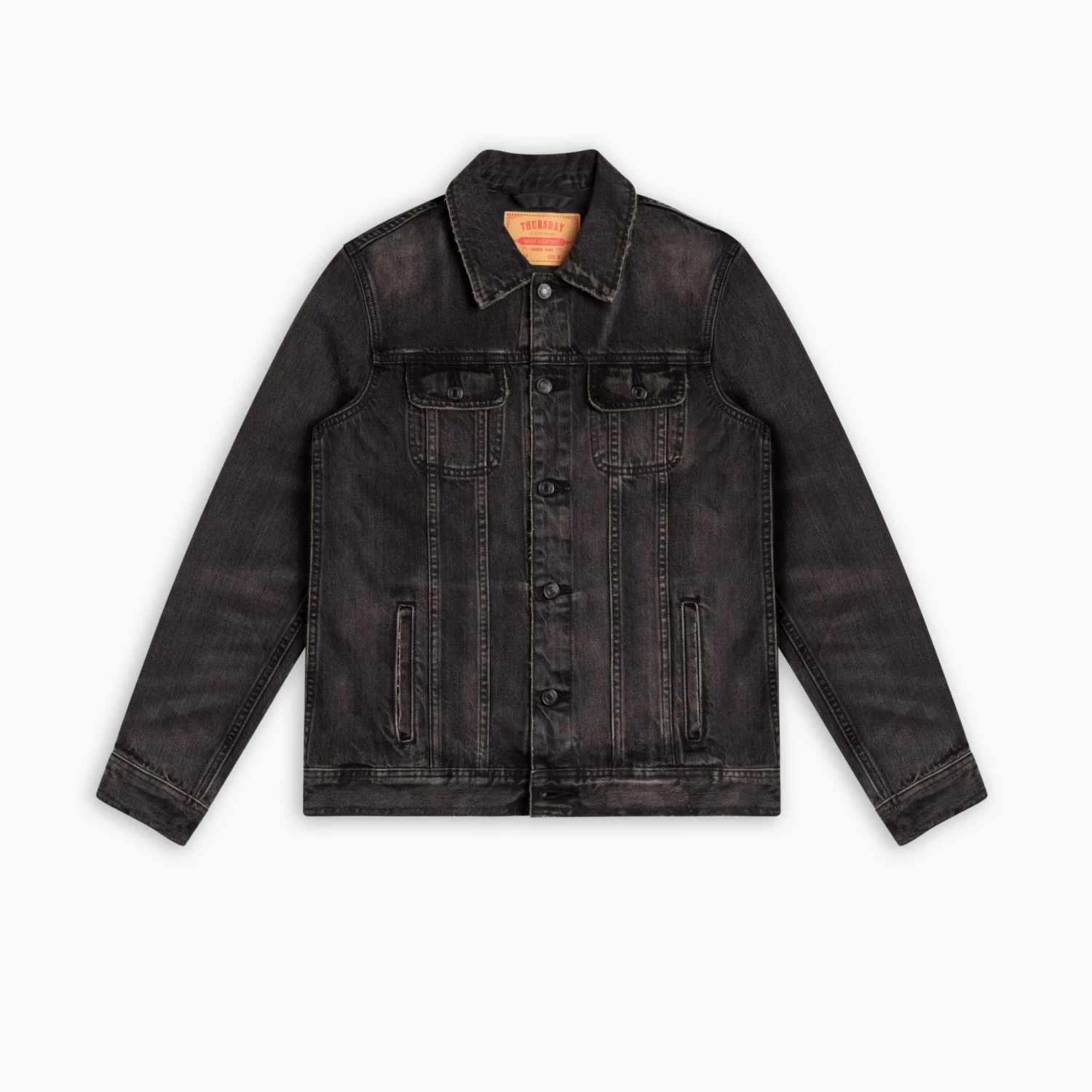 Denim Trucker Jacket | Faded Black 6 Denim Trucker Jacket | Faded Black - Image 4