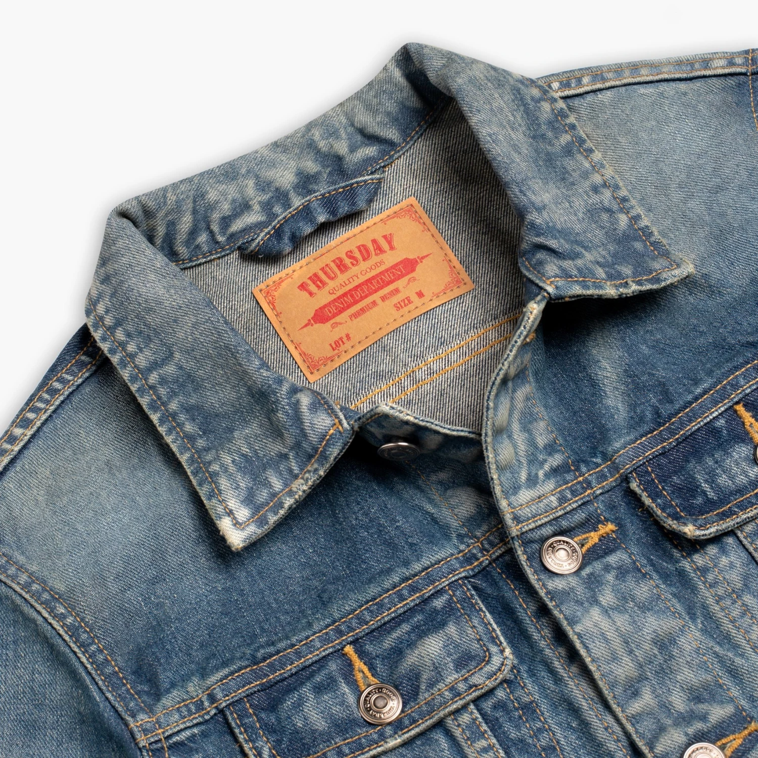 Denim Trucker Jacket | Medium Wash 9 Denim Trucker Jacket | Medium Wash - Image 7