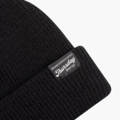 Men's Beanie | Black -Thursday Boots 1024x1024 WatchCap Black 111524 Detail 1