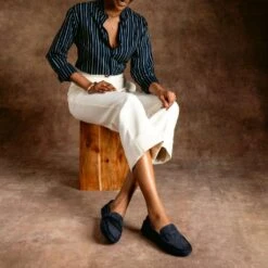 Driving Loafer | Navy Suede 18 Driving Loafer | Navy Suede -Thursday Boots 1024x1024 Women DrivingLoafer Navy 082025 2