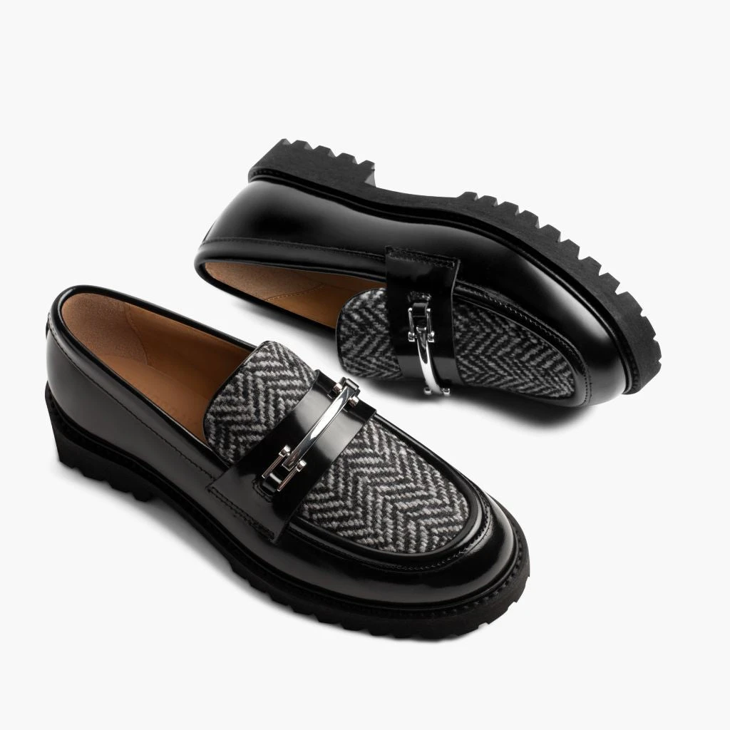 Penny | Black & Silver Herringbone 6 Penny | Black & Silver Herringbone - Image 4