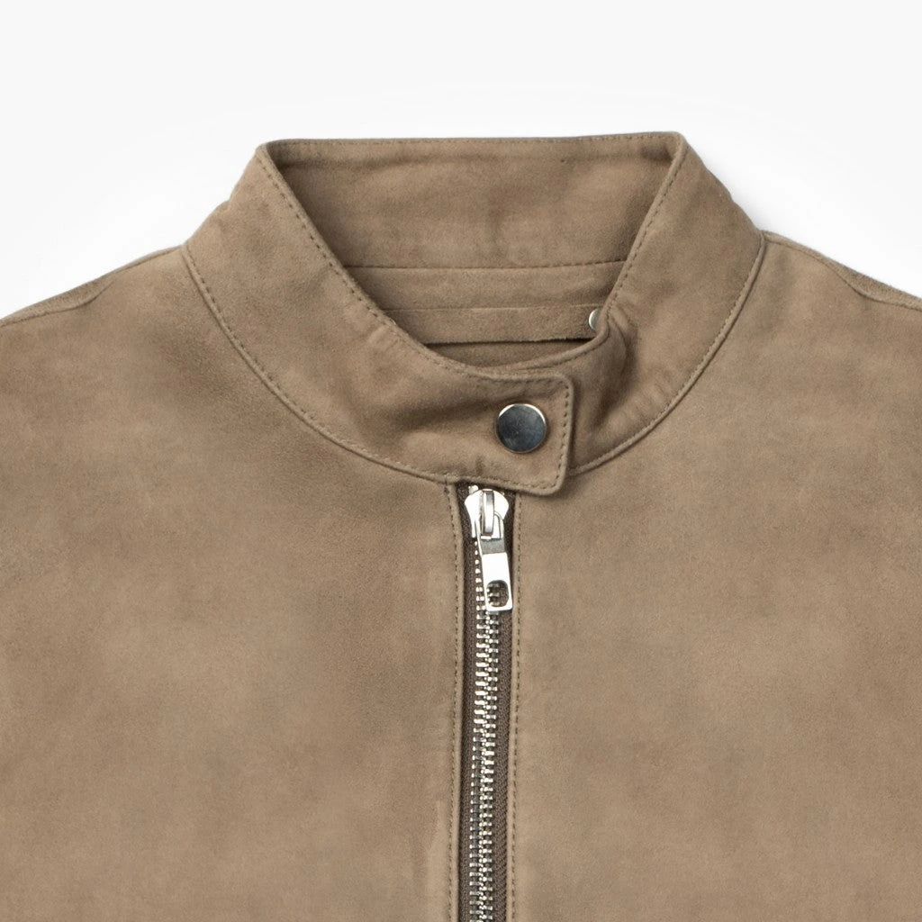 Racer Jacket | Taupe 9 Racer Jacket | Taupe - Image 7