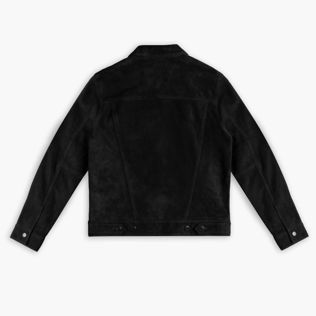 Suede Trucker Jacket | Black 8 Suede Trucker Jacket | Black - Image 6