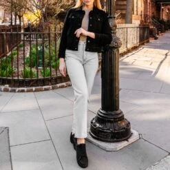 Suede Trucker Jacket | Black 12 Suede Trucker Jacket | Black -Thursday Boots 1024x1024 Women TruckerJacket BlackSuede 032025 3