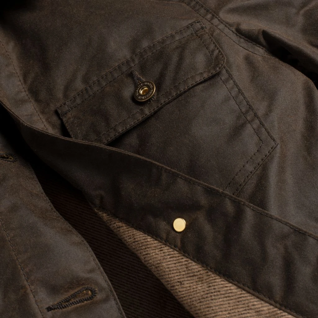 Waxed Canvas Field Jacket | Dark Olive 9 Waxed Canvas Field Jacket | Dark Olive - Image 7