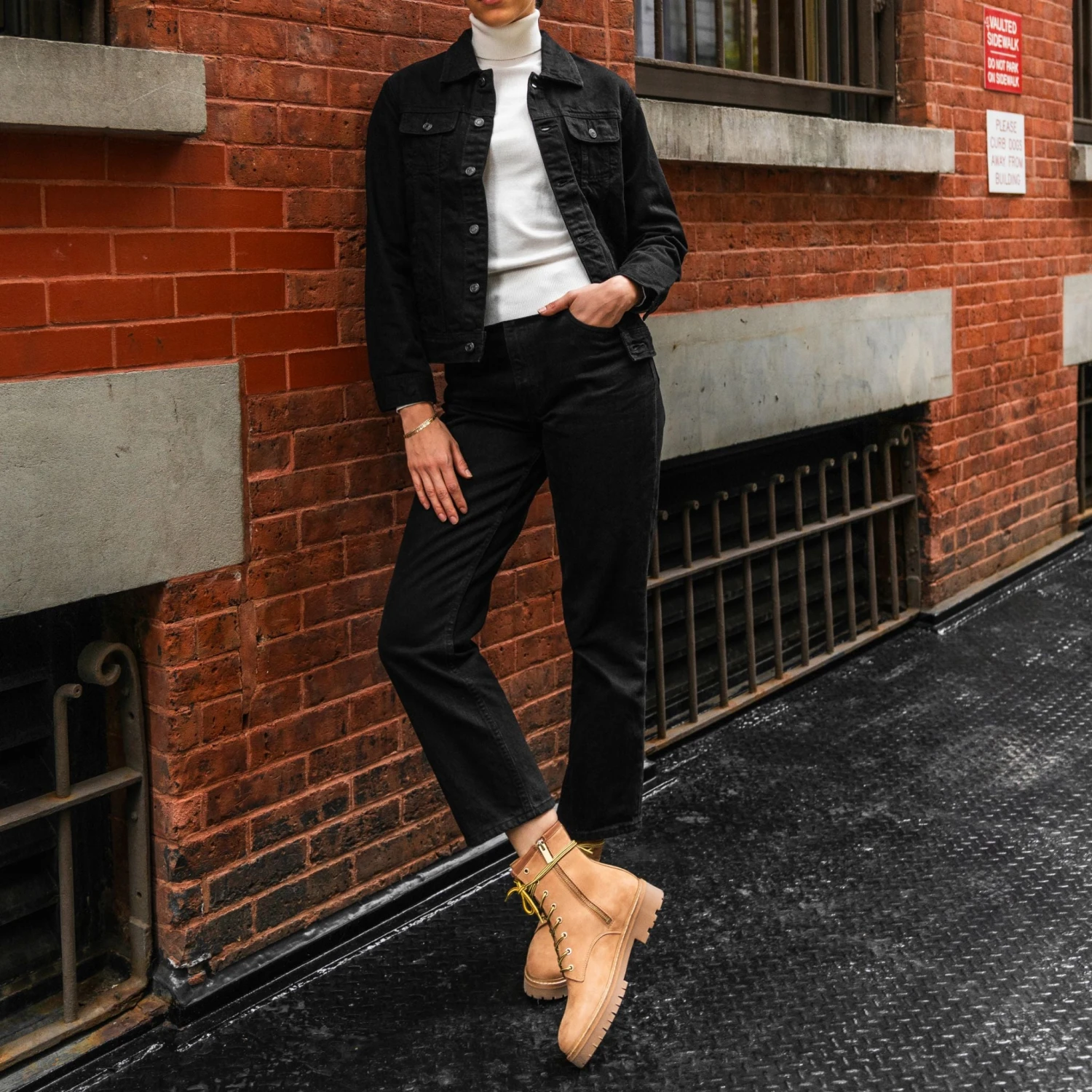 Denim Trucker Jacket | Black 5 Denim Trucker Jacket | Black - Image 3