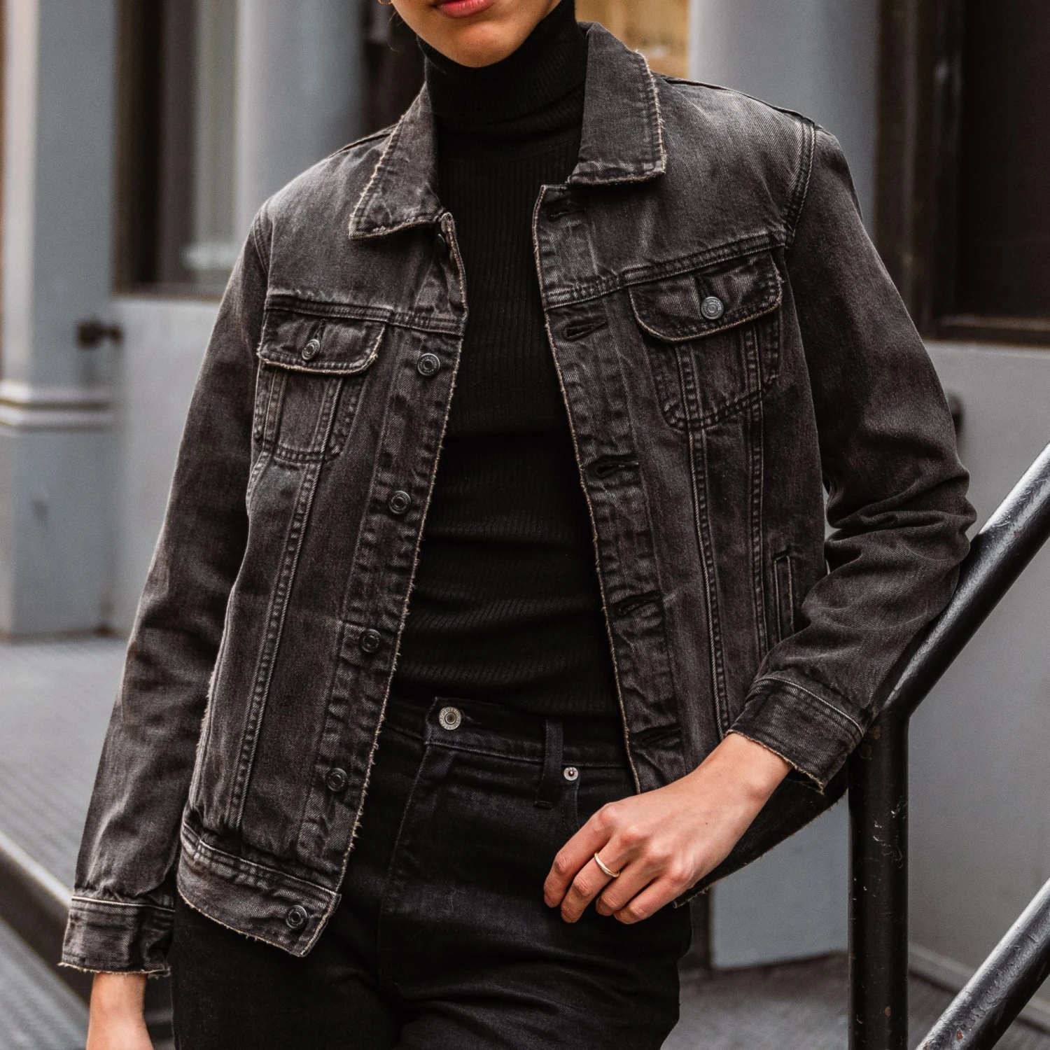 Denim Trucker Jacket | Faded Black 3 Denim Trucker Jacket | Faded Black