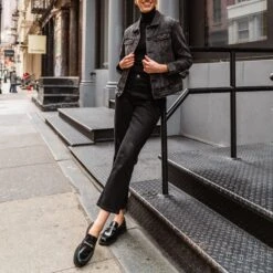 Denim Trucker Jacket | Faded Black 12 Denim Trucker Jacket | Faded Black -Thursday Boots 1024x1024 Womens DenimTrucker FadedBlack 112724 3