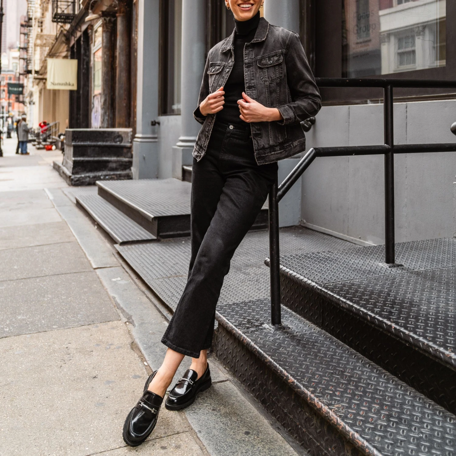 Denim Trucker Jacket | Faded Black 5 Denim Trucker Jacket | Faded Black - Image 3