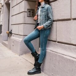 Denim Trucker Jacket | Medium Wash 12 Denim Trucker Jacket | Medium Wash -Thursday Boots 1024x1024 Womens DenimTrucker MediumWash 112724 3