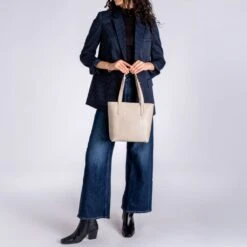Everyday Tote | Beige (S) (Zipper) 17 Everyday Tote | Beige (S) (Zipper) -Thursday Boots 1024x1024 Womens EverydayTote Zip Beige Small 110824 3