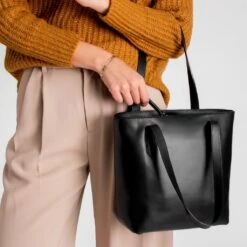 Everyday Tote | Black (S) (Zipper) -Thursday Boots 1024x1024 Womens EverydayTote Zip Black Small 110824 2