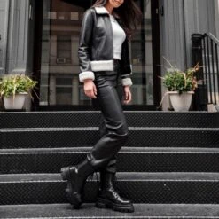 Flight Jacket | Black 12 Flight Jacket | Black -Thursday Boots 1024x1024 Womens Jackets Flight Black 102722 3