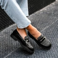 Penny | Black & Silver Herringbone 16 Penny | Black & Silver Herringbone -Thursday Boots 1024x1024 Womens Penny BlackSilverHerringbone 102524 2 0cde9a2a 810b 4450 940c 6a5b68c7856c