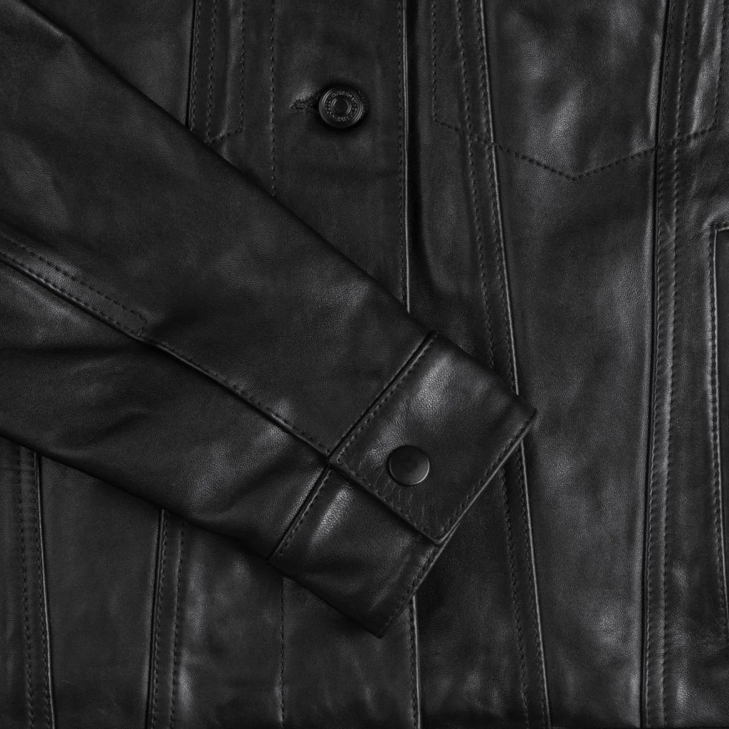 Leather Trucker Jacket | Black 10 Leather Trucker Jacket | Black - Image 8