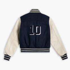 Varsity Jacket | Navy 10 Year 15 Varsity Jacket | Navy 10 Year -Thursday Boots 1024x1024 Womens VarsityJacket 10yr Navy 121124 Rear