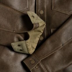Roughout Cruiser Jacket | Dark Olive 17 Roughout Cruiser Jacket | Dark Olive -Thursday Boots 2048x2048 Mens RoughoutCruiser DarkOlive 010925 SleeveDetail