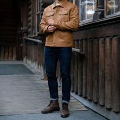 Roughout Cruiser Jacket | Natural -Thursday Boots 2048x2048 Mens RoughoutCruiser Natural 010925 3