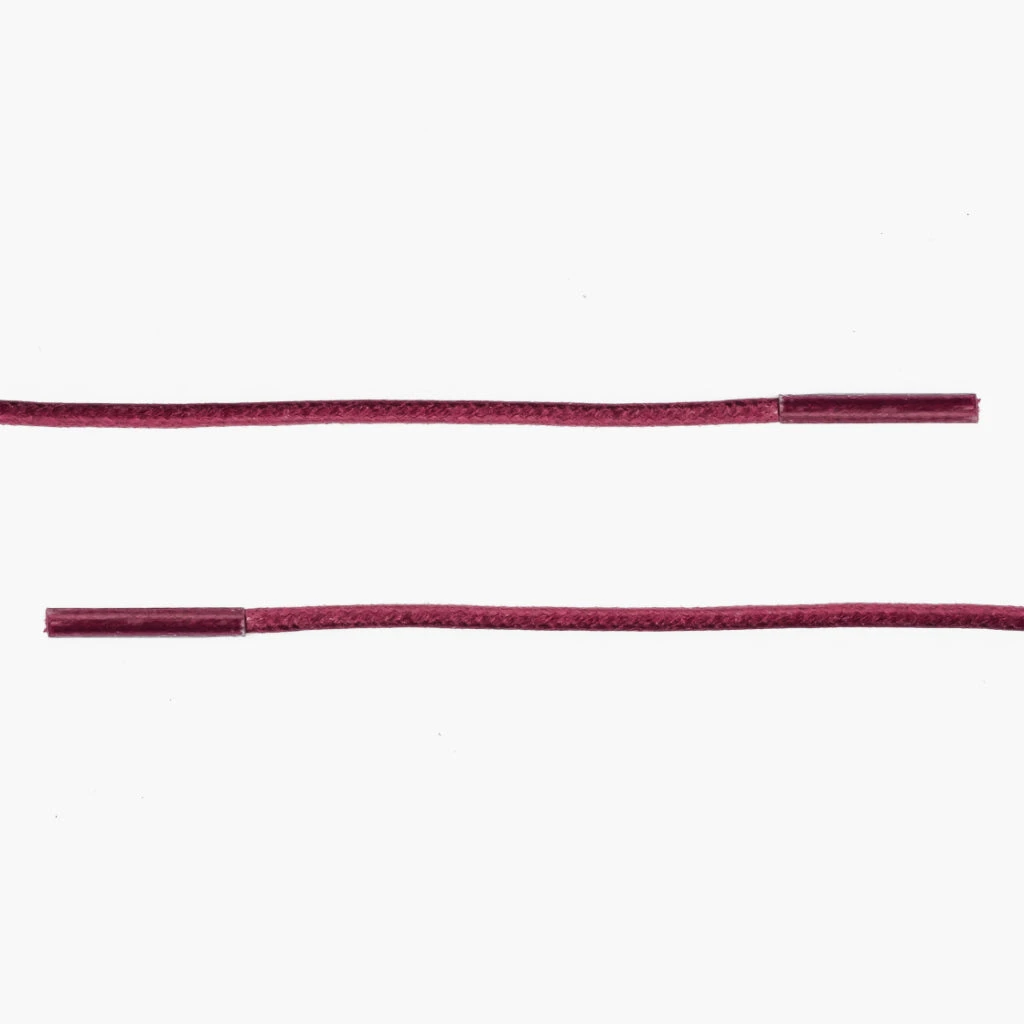 Round Waxed Cotton Laces | Plum 4 Round Waxed Cotton Laces | Plum - Image 2