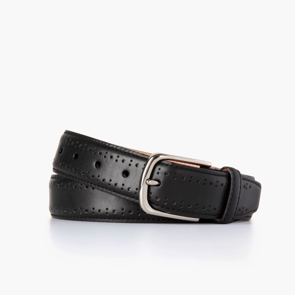 Men's Brogue Leather Belt | Black 3 Men's Brogue Leather Belt | Black